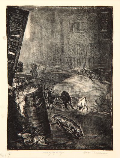 Cães com fome, segunda pedra, 1916 de George Wesley Bellows