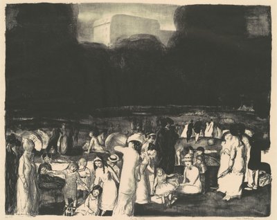 No Parque, Escuro, 1916. de George Wesley Bellows