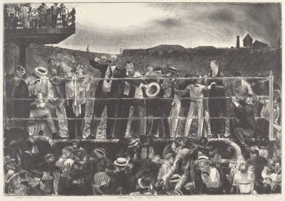 Apresentando Georges Carpentier, 1921. de George Wesley Bellows