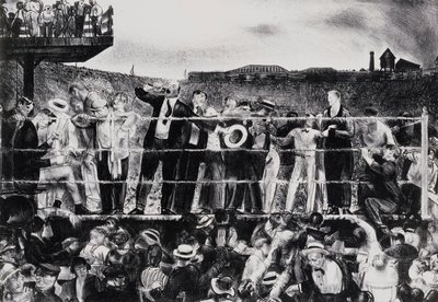 Apresentando Georges Carpentier, 1921 de George Wesley Bellows