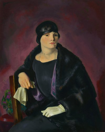 Retrato da Sra. Walter Richter (óleo sobre tela) de George Wesley Bellows