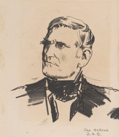 Retrato de um Homem, c.1922 (litho crayon sobre papel) de George Wesley Bellows