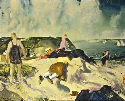 A praia, Newport, c.1919 de George Wesley Bellows