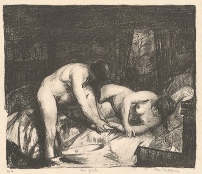 Duas garotas, 1917. de George Wesley Bellows