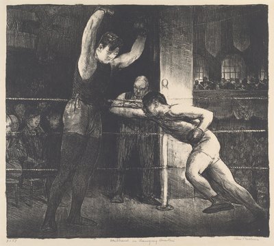 Willard em Training Quarters, 1916. de George Wesley Bellows