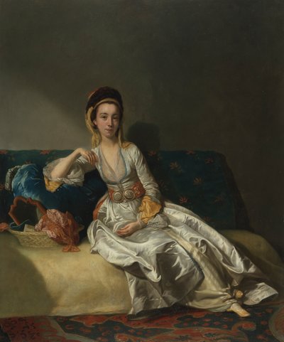 Nancy Parsons em vestido turco de George Willison
