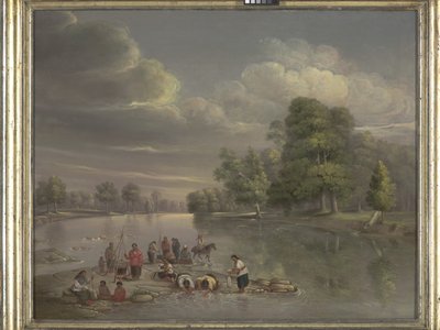 Cena sobre o Wabash (óleo sobre tela) de George Winter