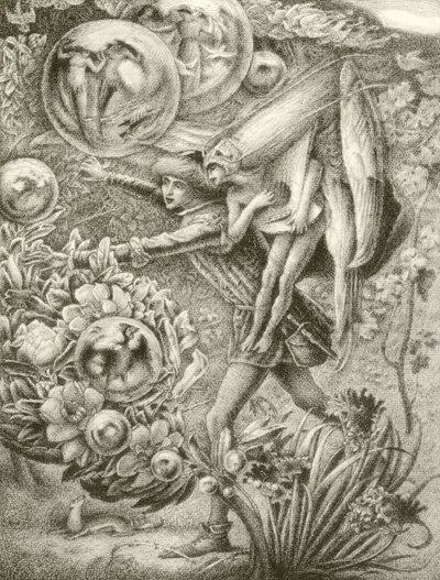 Fernando e Ariel (gravura) de George Woolliscroft Rhead