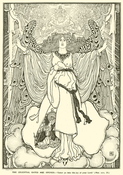 Os Portões Celestiais estão Abertos (gravação) de George Woolliscroft Rhead