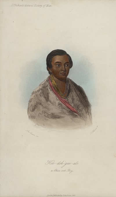 Hee-doh-gee-ats, Um menino-ook (aquatint) de George after Catlin