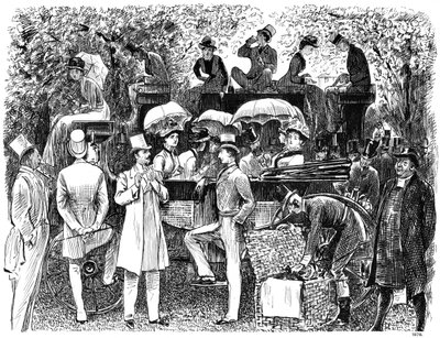 Uma Reminiscência de Lord Cricket Ground Eton vs Harrow, 1878 1891 de George du Maurier