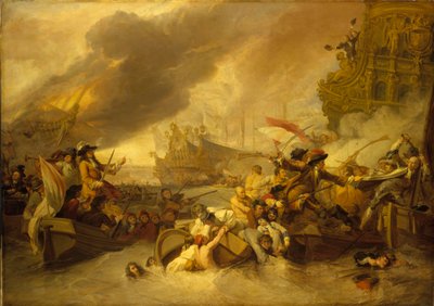 A Batalha de La Hogue, 23 de maio de 1692 de George the Elder Chambers