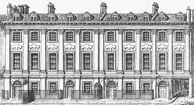 Casas da Grande Rua da Rainha, 1817 de George the Elder Scharf