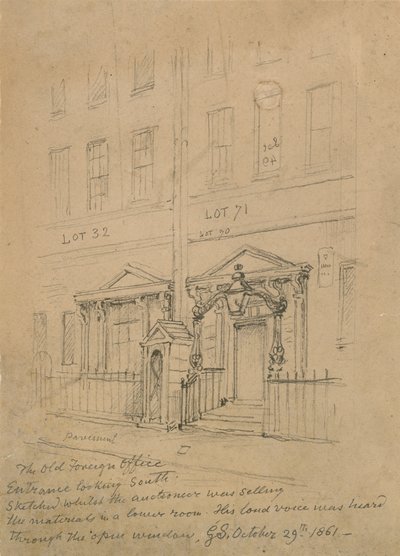 O antigo Ministério das Relações Exteriores, Downing Street de George the Elder Scharf