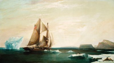 O iate "Isabel" na primeira viagem a Smith Sound de George the Younger Chambers