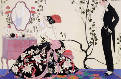 O vestido sem costas, gravado por Henri Reidel de Georges (after) Barbier