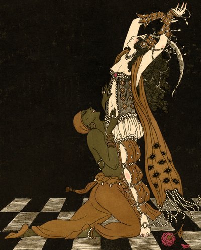 Vaslav Nijinsky e Ida Rubinstein em Schéhérazade de Georges (after) Barbier