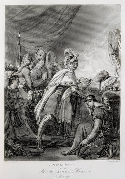 LOUIS IX, São Luís, de França (gravura) de Georges (after) Rouget