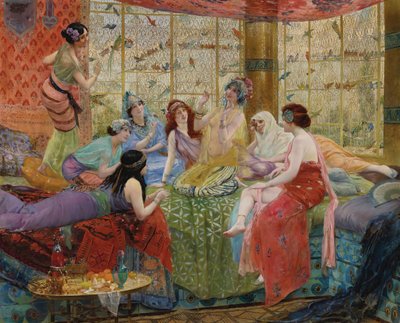 Os pássaros tagarelando. de Georges Antoine Rochegrosse