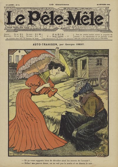 Auto-traição. Ilustração para o Pelé-Mele, 1906 de Georges Antonin Henri Mory