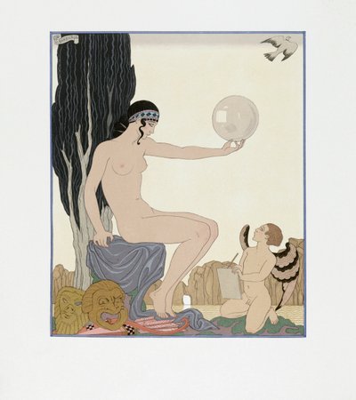 Uma Musa inspira um artista de Georges Barbier