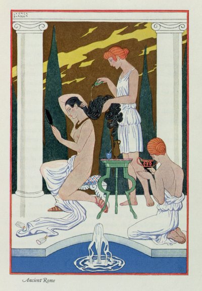 Roma Antiga, de "A Arte do Perfume", pub. 1912 (pochoir print) de Georges Barbier