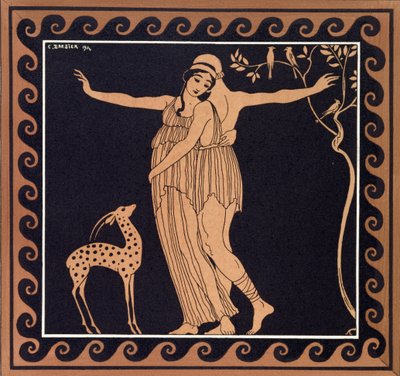 Cena de balé com Tamara Karsavina (1885-1978) 1914 (impressão pochoir) de Georges Barbier