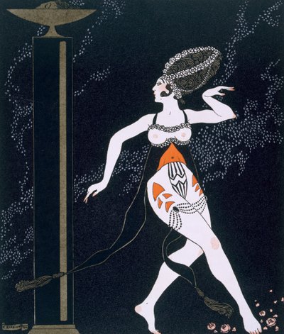 Cena de balé com Tamara Karsavina (1885-1978) 1914 (impressão pochoir) de Georges Barbier