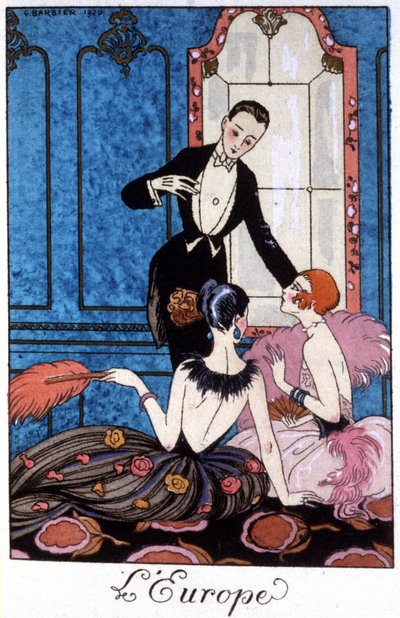 Europa, início do século XX (ilustração) de Georges Barbier