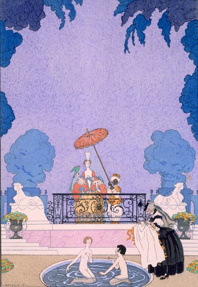 Ilustração de um livro de contos de fadas de Georges Barbier
