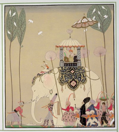 Procissão Imperial (lito a cores) de Georges Barbier