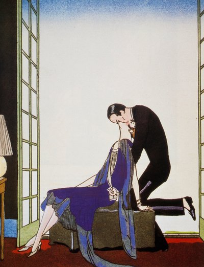 Le Feu, litografia de George Barbier (1882-1932), de Falbalas et Fanfreluches, Almanach des Modes Presentes, Passees et Futures de Georges Barbier