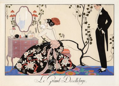 Le Grand Décolletage, gravura de H. Reidel de Georges Barbier