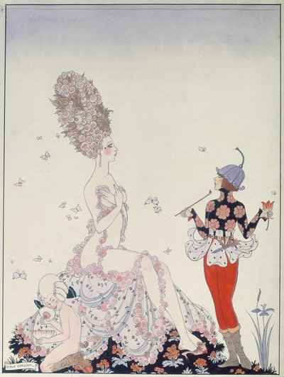 Mãe Natureza (caneta, tinta e aguarela sobre papel) de Georges Barbier