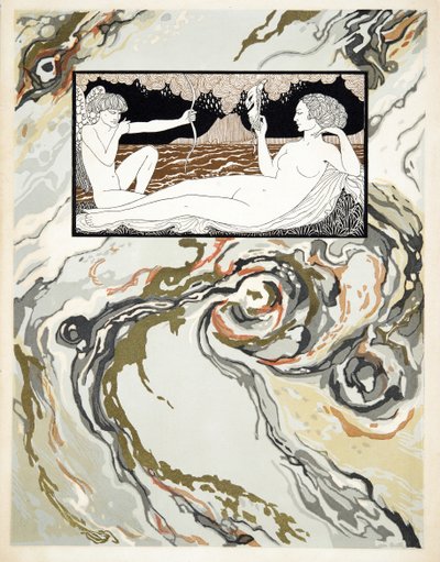 Personages de Comedie, Capa, pub. 1922 (impressão a estêncil) de Georges Barbier