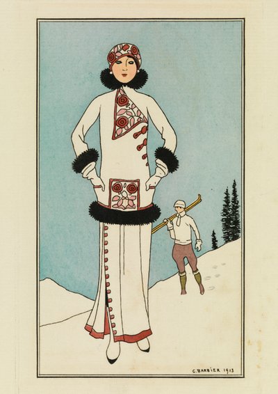 Pour St. Moritz, Prato de "Costumes Parisiens de Georges Barbier