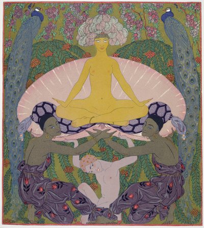 O Nascimento de Vênus (tinta e W/c no papel) (ver 133204) de Georges Barbier
