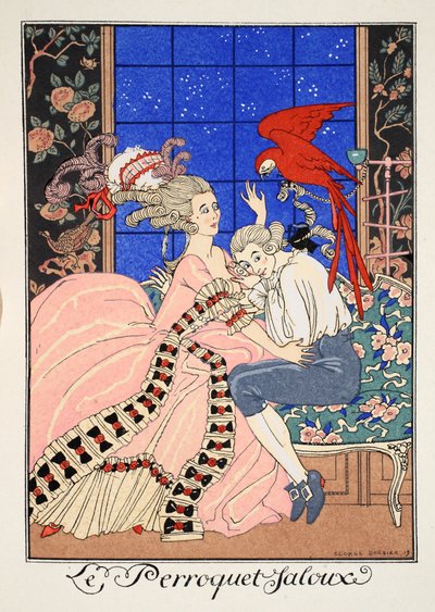 O Papagaio Invejoso de Georges Barbier