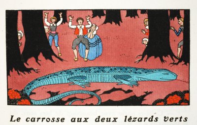 O Grande Lagarto Azul (impressão pochoir) de Georges Barbier