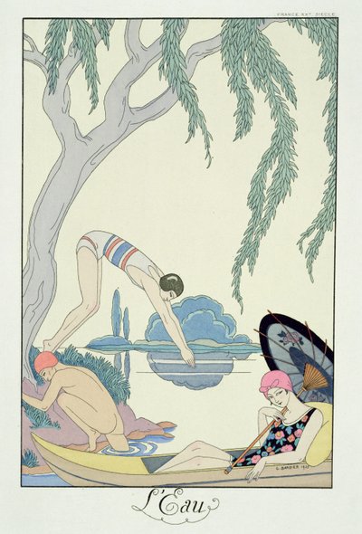 Água, de "Falbalas & Fanfreluches, Almanach des Modes Présentes, Passées et Futures". de Georges Barbier