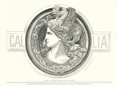 Gallia, design para um camafeu do escultor francês Emile Soldi de Georges Ernest Profit