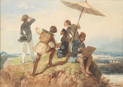 Pintores ao ar livre. de Georges Eugène Huot