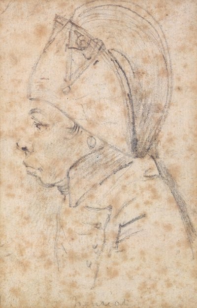François Hanriot (1761-94) (lápis sobre papel) de Georges Francois Gabriel