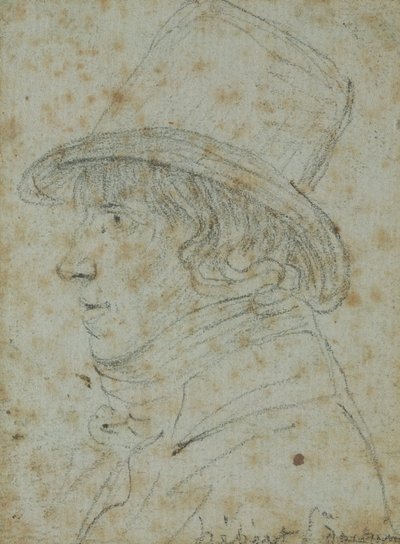 Jacques Hebert (1757-94) (lápis sobre papel) de Georges Francois Gabriel