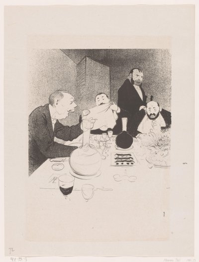 Mannen aan tafel tijdens een diner Ele é condecorado e seus amigos lhe oferecem um banquete (título original) Os grandes espetáculos da natureza; a vida de Mr. Any (título original da série) de Georges Hermann Rene Paul