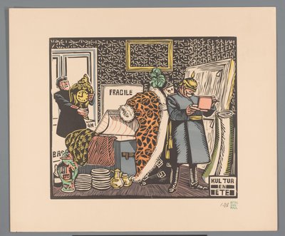Os soldados saqueiam uma casa Cultura e comida (título no objeto) de Georges Hermann Rene Paul