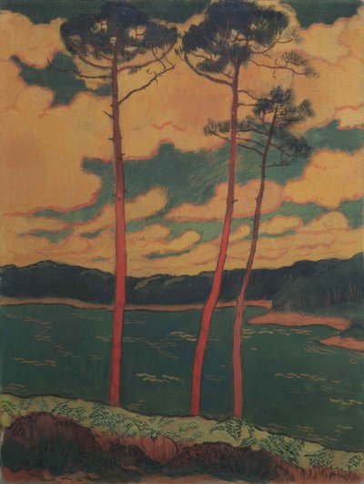 Pinheiros vermelhos, 1888. de Georges Lacombe