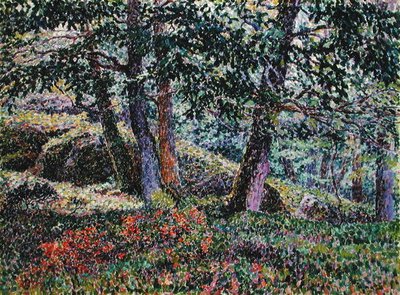 Carvalhos e arbustos de mirtilo de Georges Lacombe