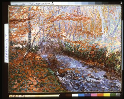 O rio Briante (Interior da floresta no Outono) (óleo sobre tela) de Georges Lacombe
