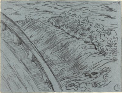O mar na borda de um barco, Bretanha de Georges Lacombe